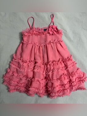 BabyGAP Pink Ruffle Sundress with Flower Accent